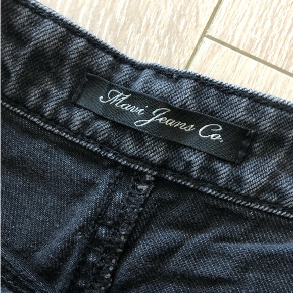 Mavi Wide Leg Cropped Raw Hem Black Jeans Size 24 - Picture 8 of 14